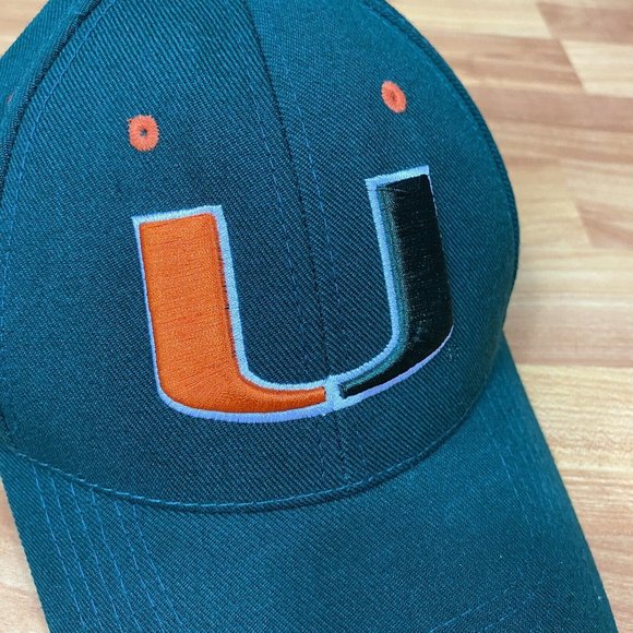 Miami Hurricanes ACC Hat Cap Big Logo Adjustable EUC - Picture 2 of 9